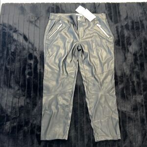 Women’s Black moto faux Pants